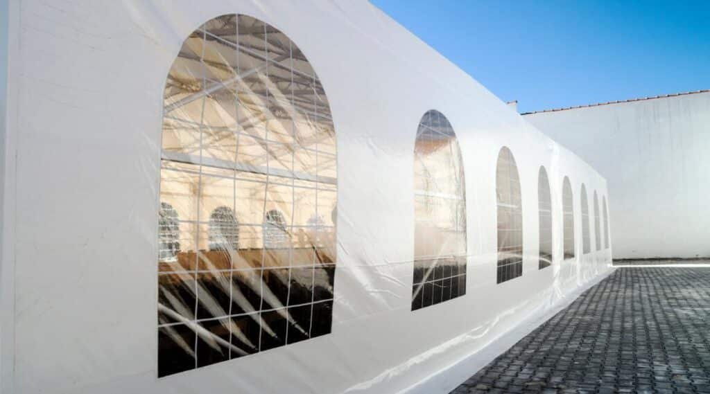 event location for tent setup